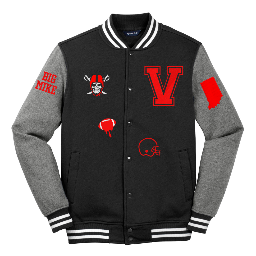 Custom Embroidered Fleece Letterman Jacket