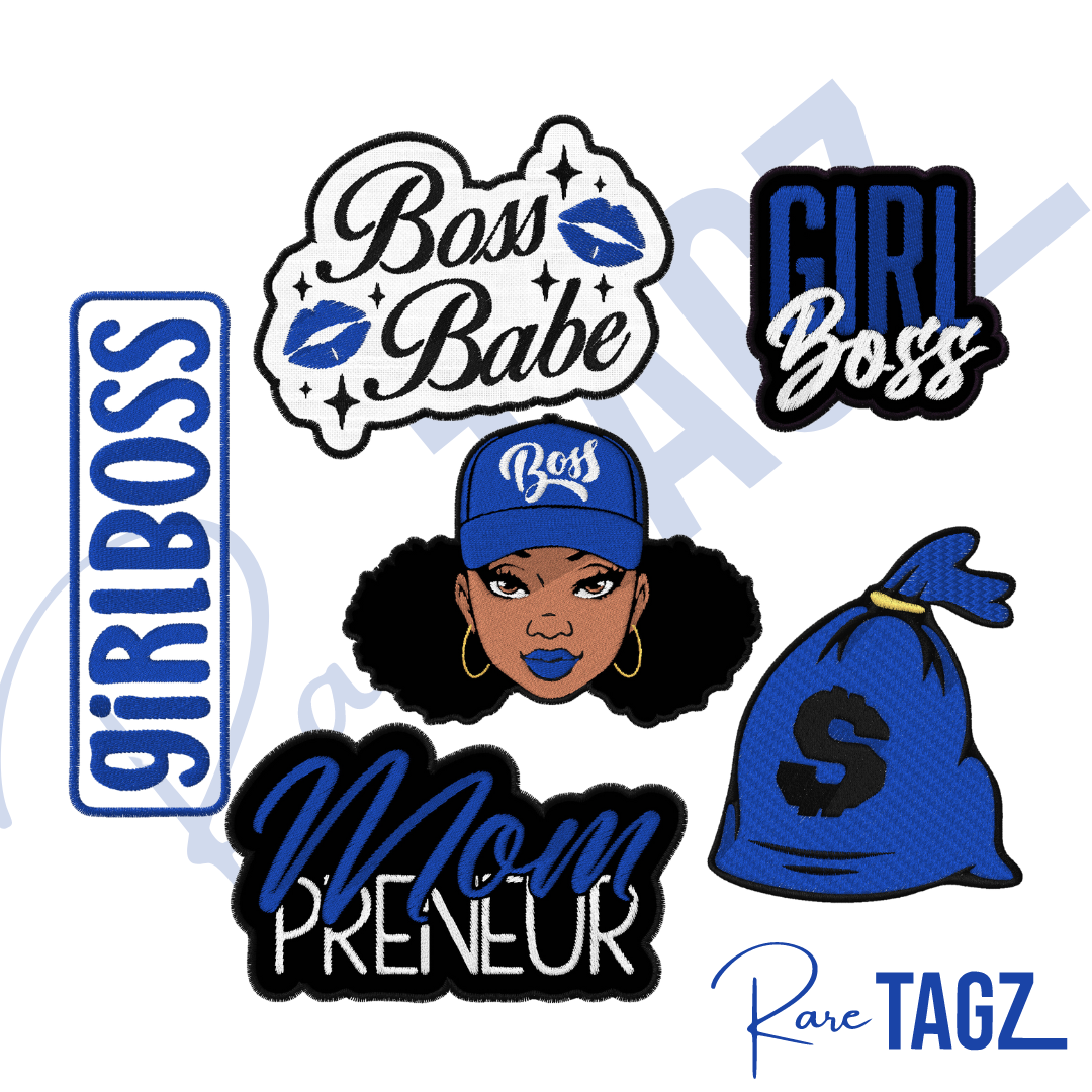 Girl Boss Embroidered Iron-on Patch Bundle Set