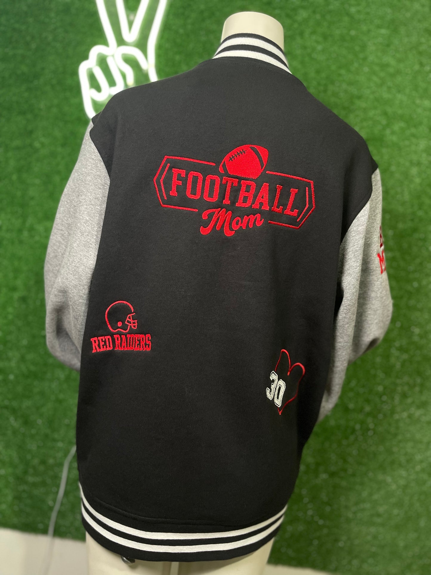 Custom Embroidered Fleece Letterman Jacket