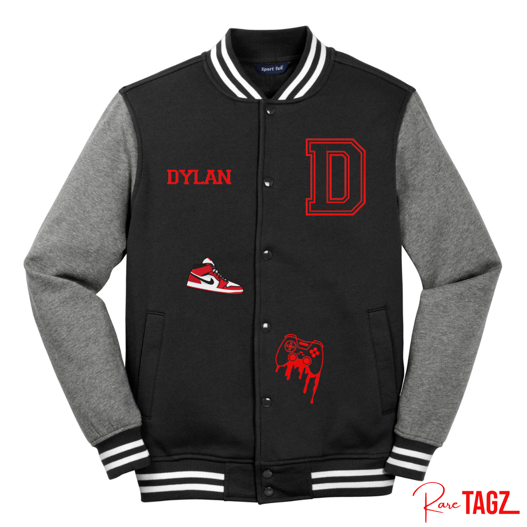 Custom Embroidered Fleece Letterman Jacket