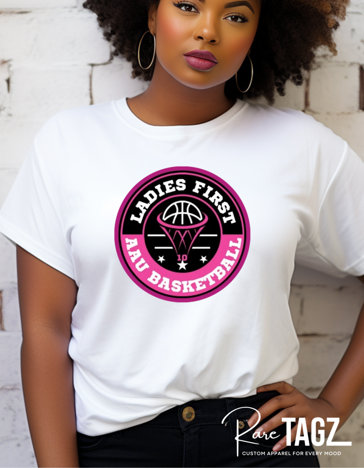 Custom Play Like a Girl Team T-Shirt: Add Your Logo