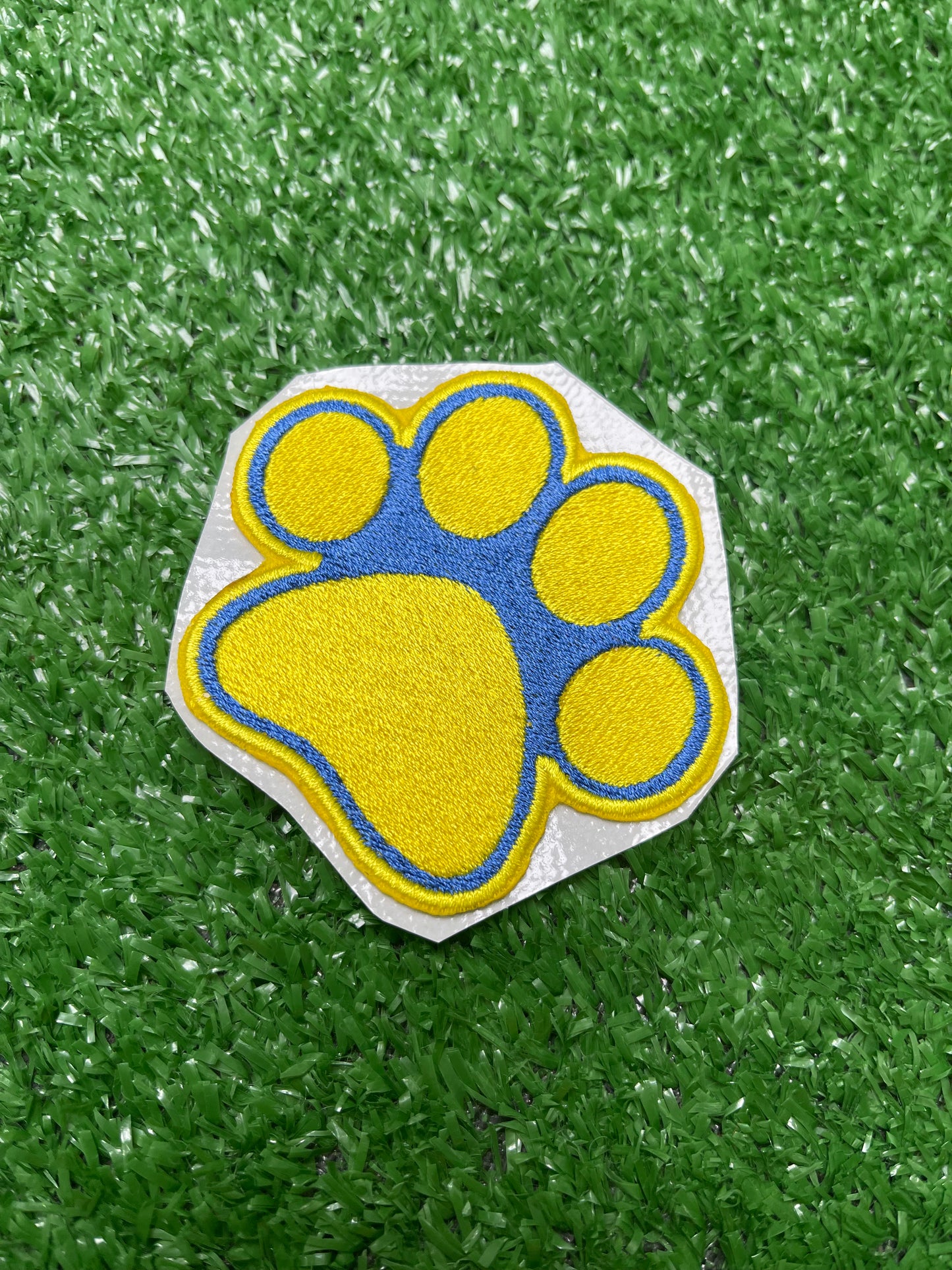 Poodle Paw Print Embroidered Iron-on Patch
