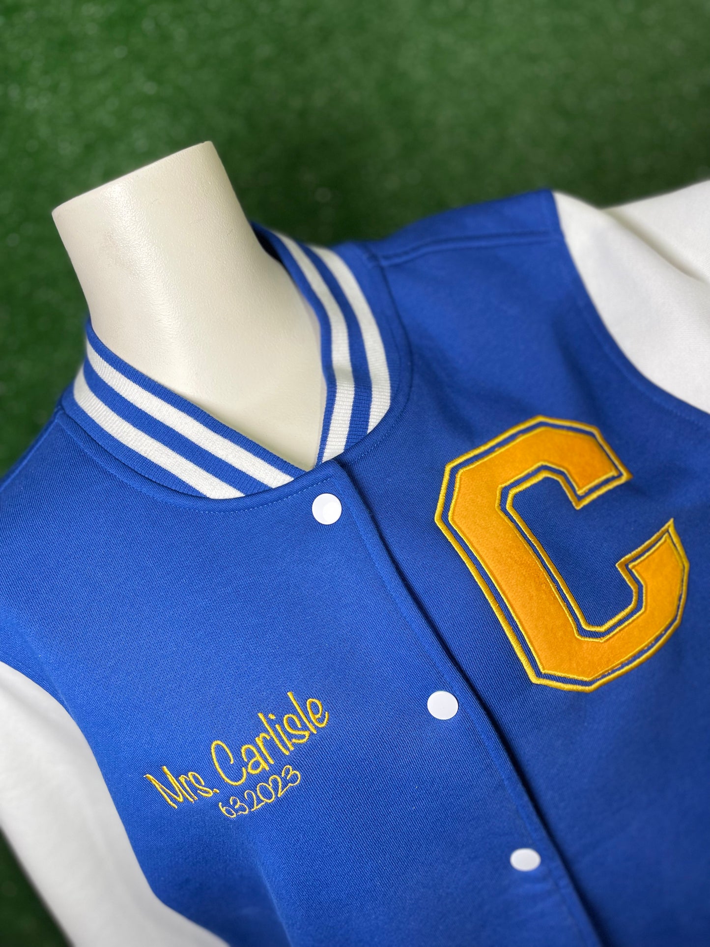 Custom Embroidered Fleece Letterman Jacket
