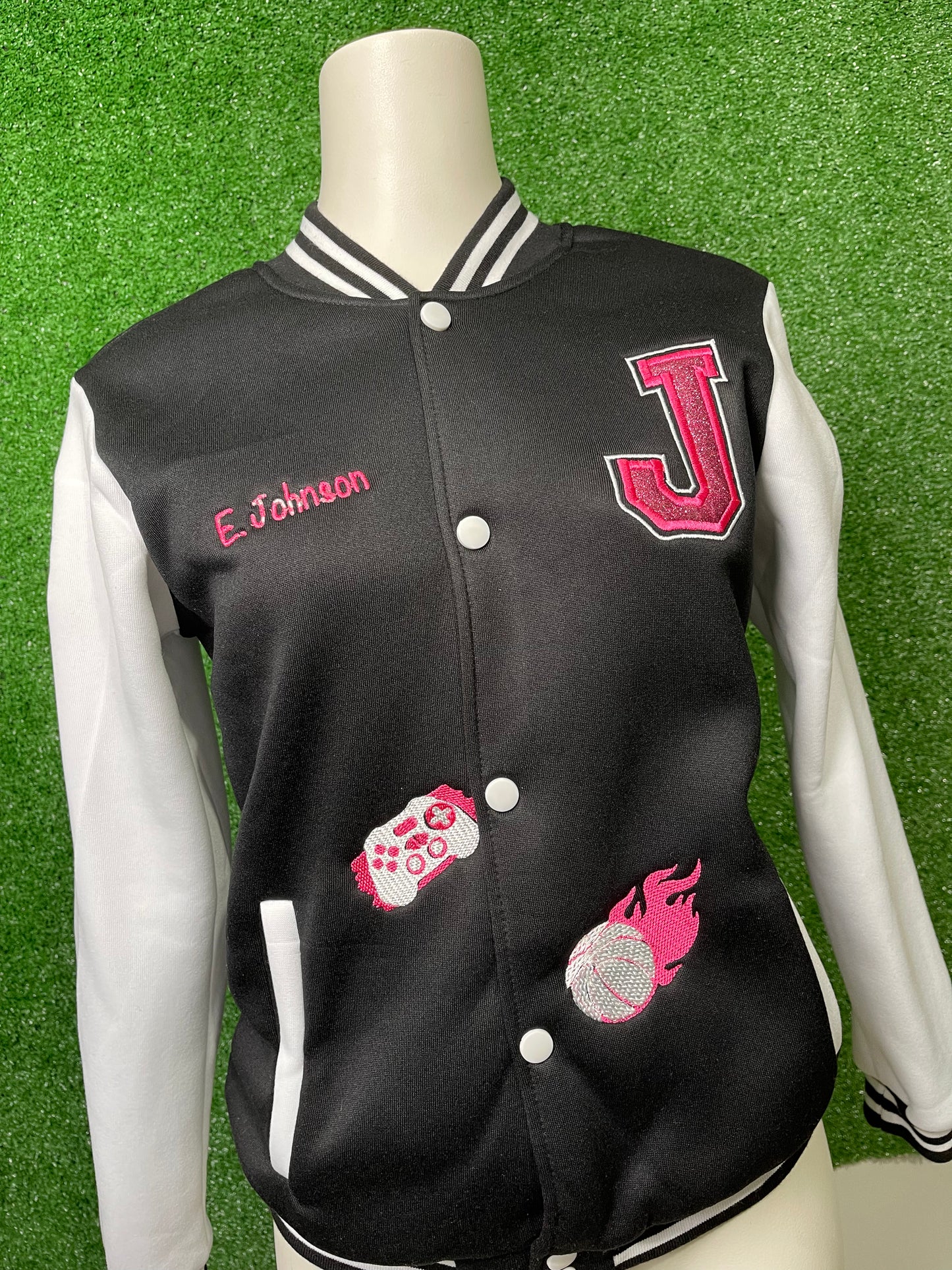Custom Embroidered Fleece Letterman Jacket
