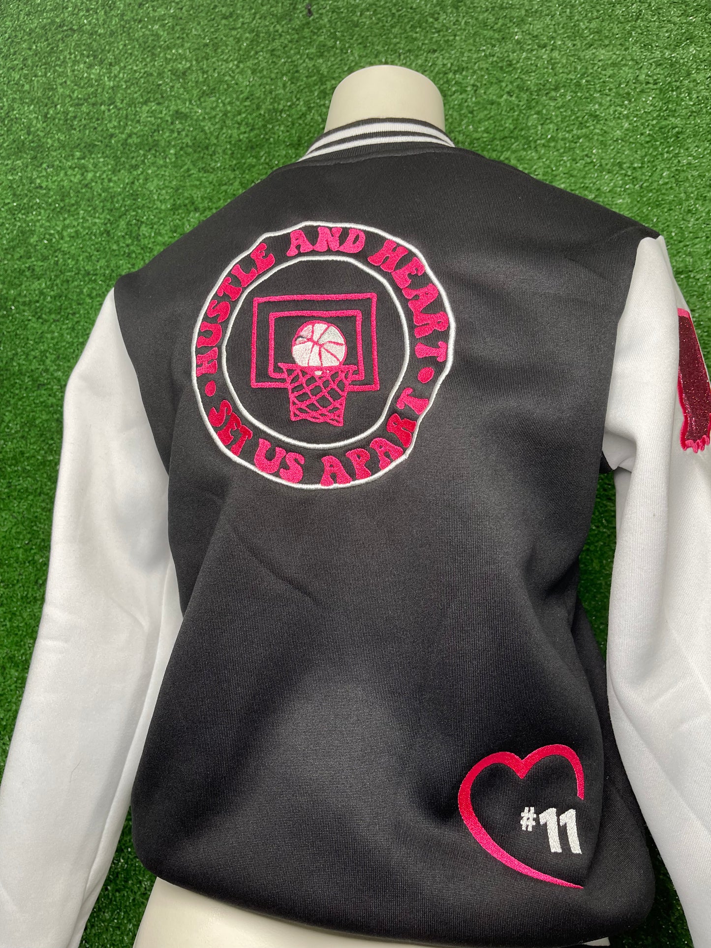 Custom Embroidered Fleece Letterman Jacket