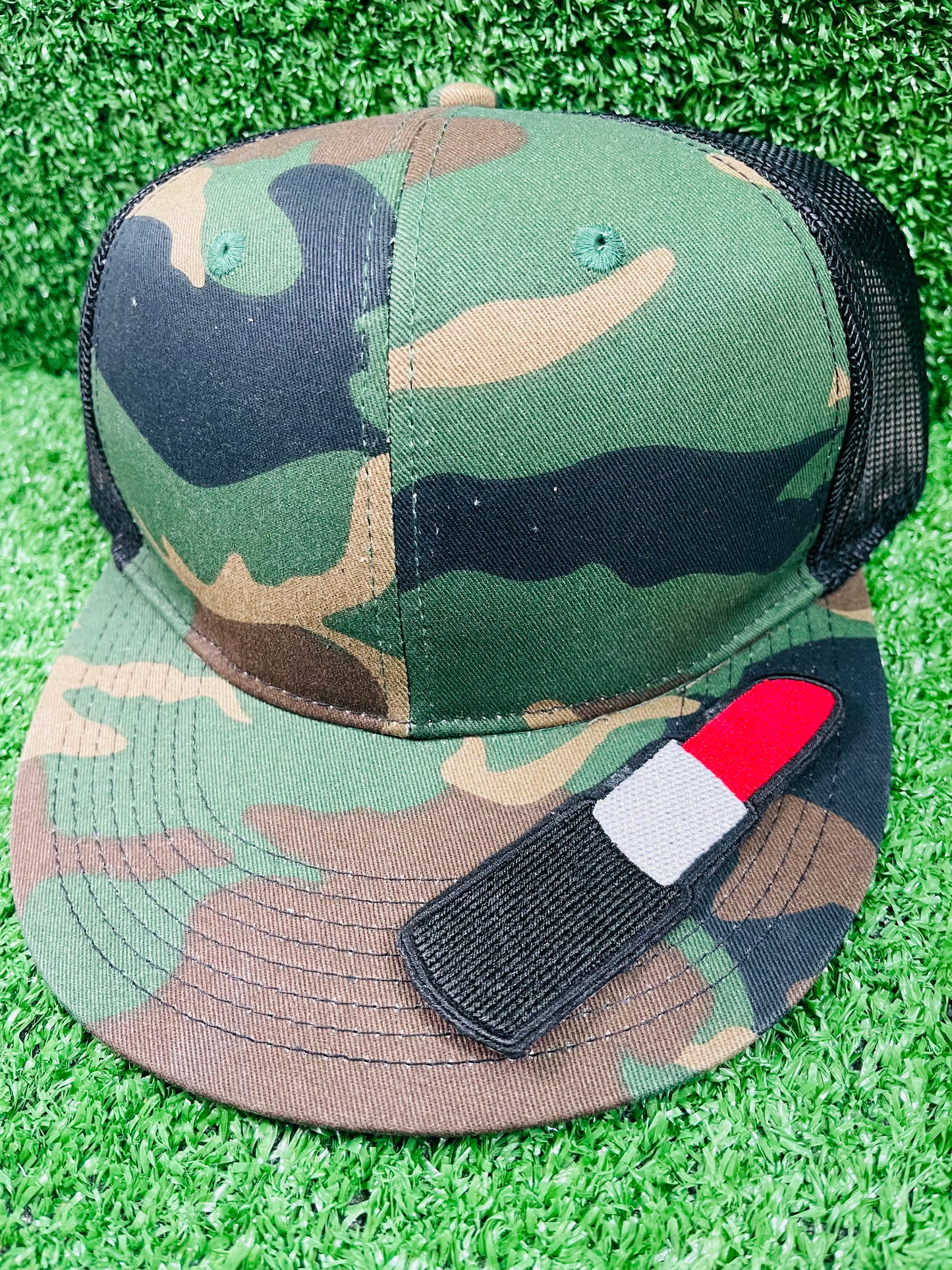 Lipstick Embroidered Iron-on Patch