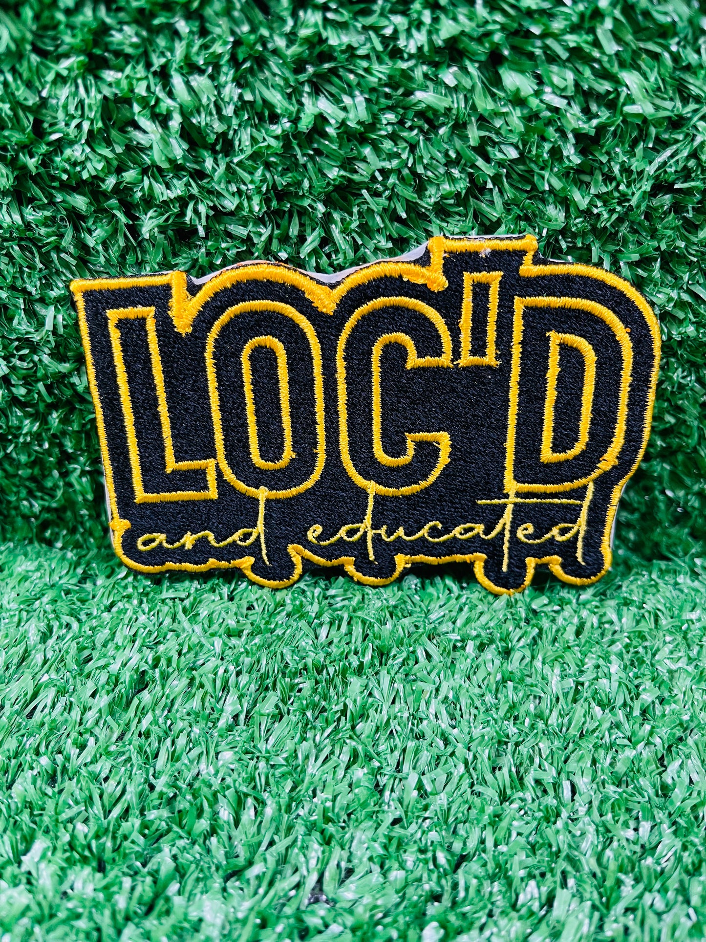 Loc'd and Educated Embroidered Iron-On Patch