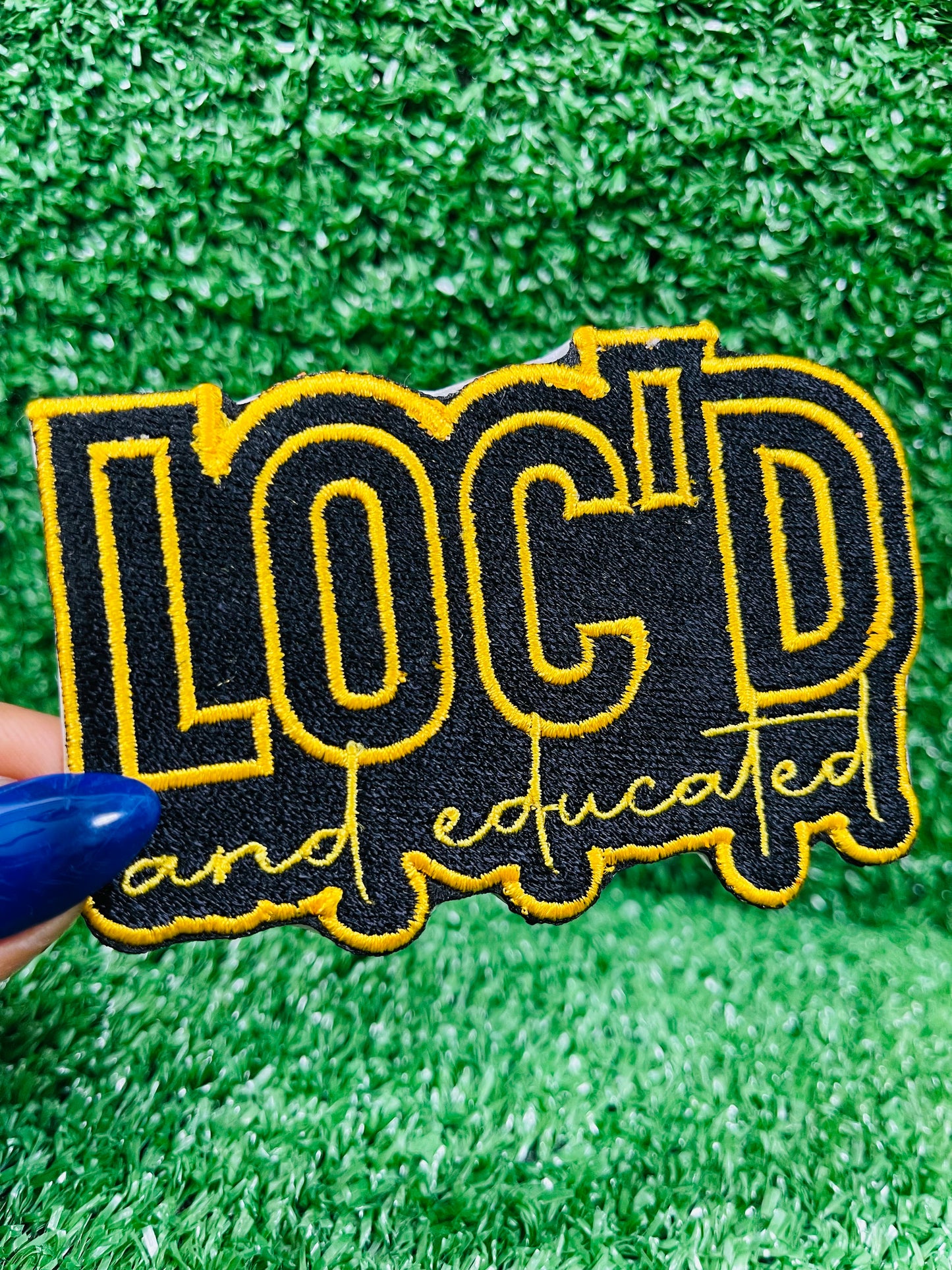 Loc'd and Educated Embroidered Iron-On Patch
