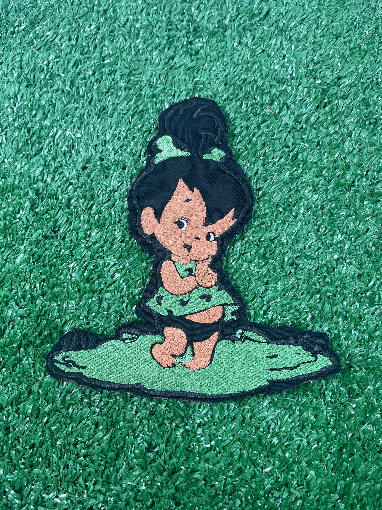 Pebbles Embroidered Iron-on Patch