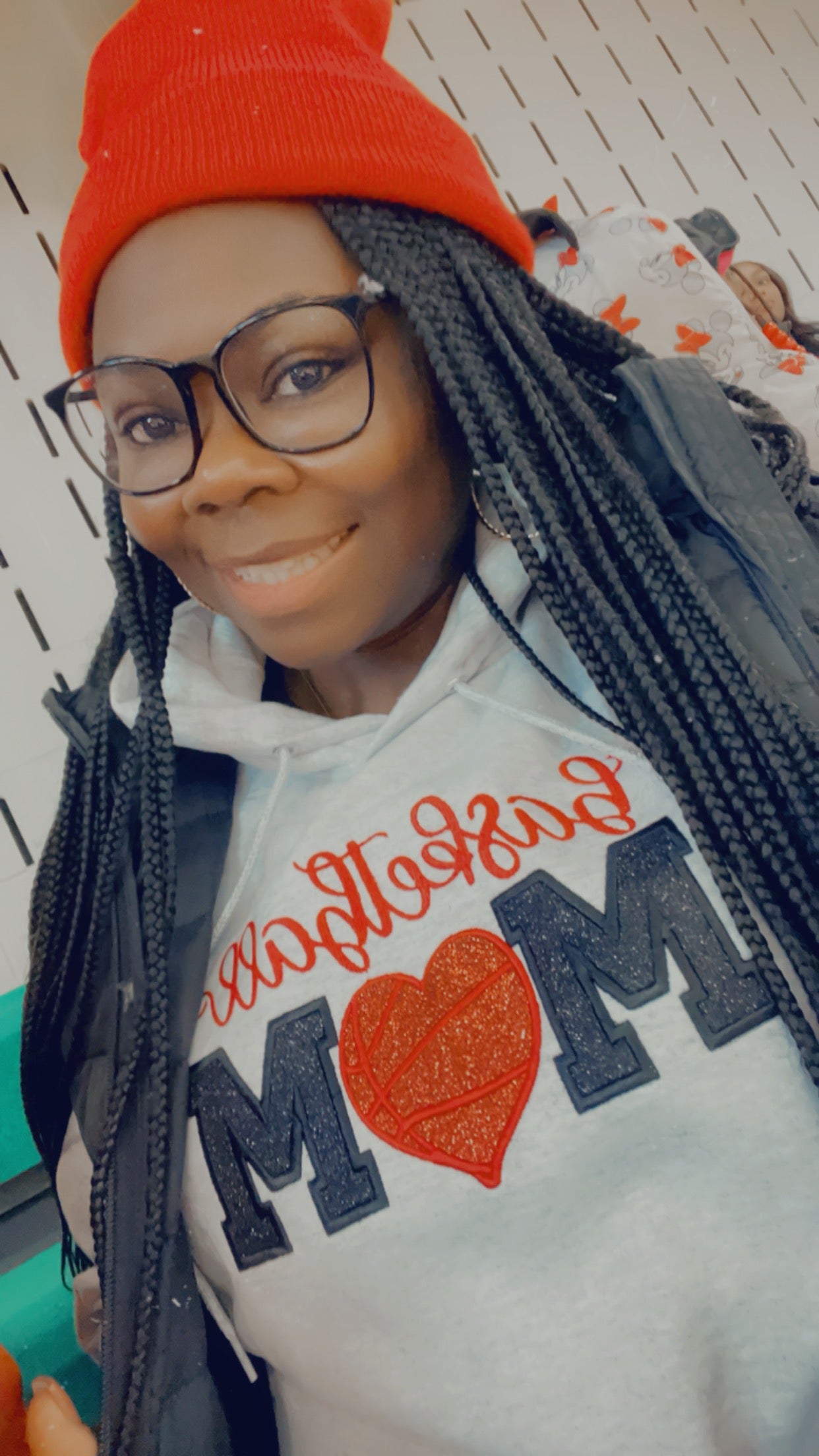 Basketball Mom Glittered Hoodie