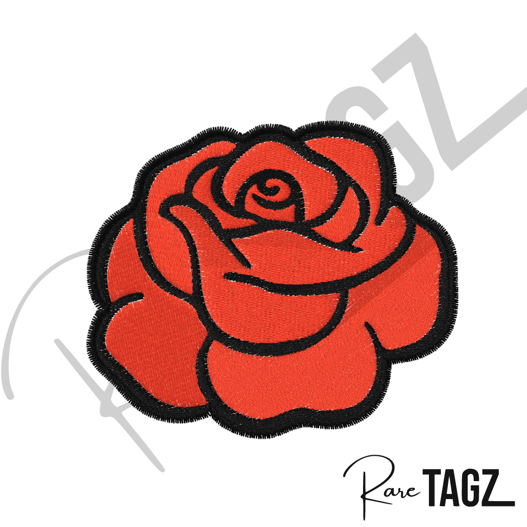 Rose Embroidered Iron-on Patch