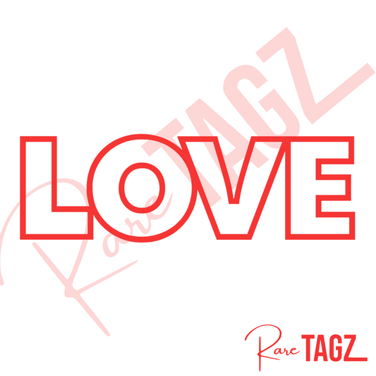 Love Glitter Embroidered Iron-on Patch