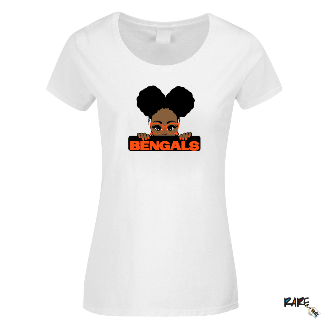 Afro Puff Bengals Tee