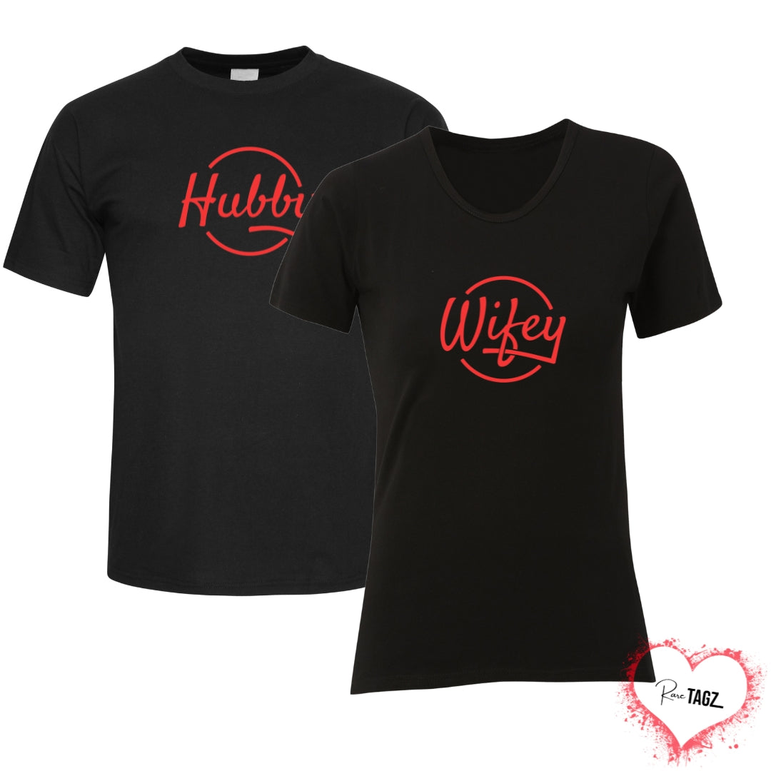 Hubby & Wifey Couples Tees