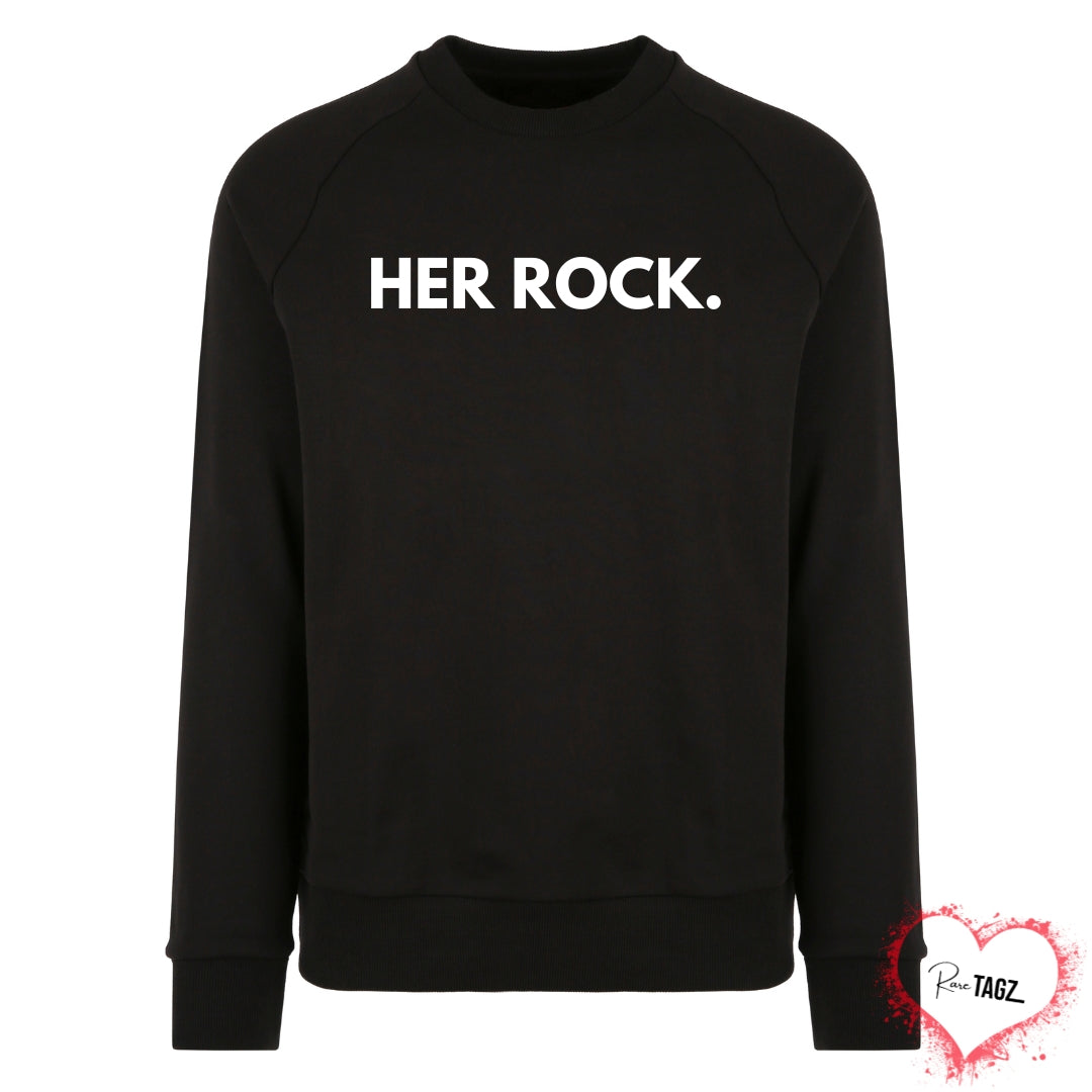 Her Rock & His Peace Couple Sweatshirts