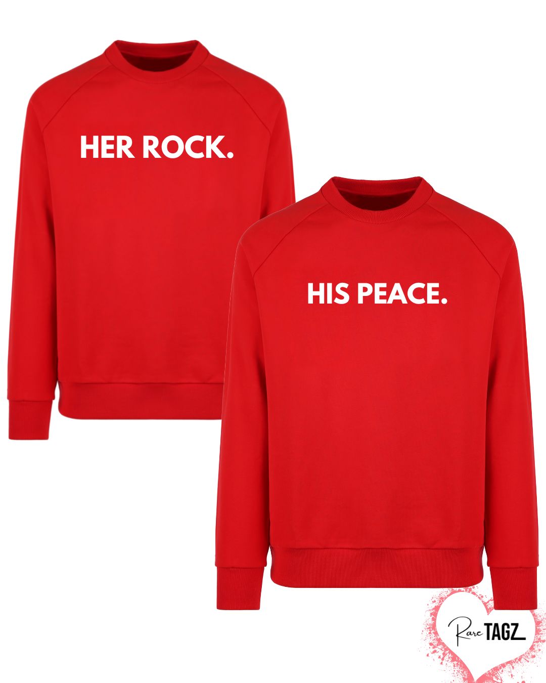 Her Rock & His Peace Couple Sweatshirts