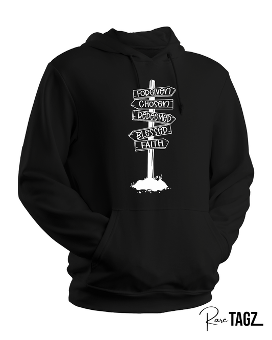 Forgiven, Chosen, Redeemed, Blessed, Faith Hoodie