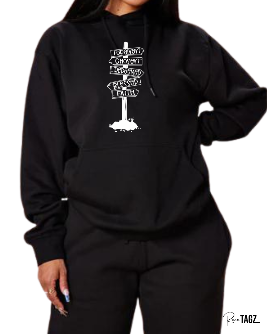 Forgiven, Chosen, Redeemed, Blessed, Faith Hoodie