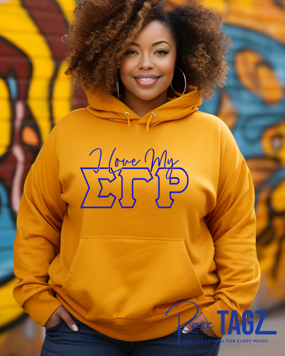 I Love My Sigma Gamma Rho Embroidered Hoodie