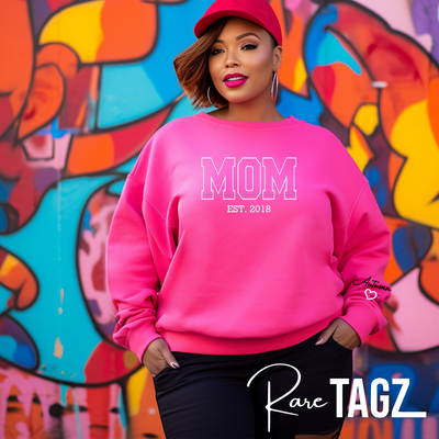 Custom MOM Embroidered Sweatshirt