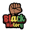 Black History Fist Embroidered Iron-on Patch