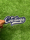 A set of Dallas Cowboys patches featuring the iconic star logo and the word cowboys. Perfect for customizing and showing off your Cowboys pride on jackets, trucker hats, or bags.