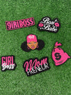 Girl Boss Embroidered Iron-on Patch Bundle Set - A collection of stylish patches featuring Girl Boss designs. Perfect for jackets, backpacks, and hats these high-quality embroidered patches are ideal for expressing pride and making a bold statement.