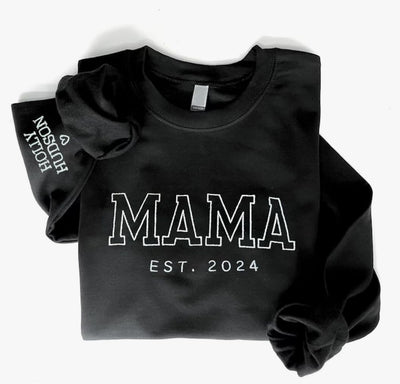Custom MOM Embroidered Sweatshirt