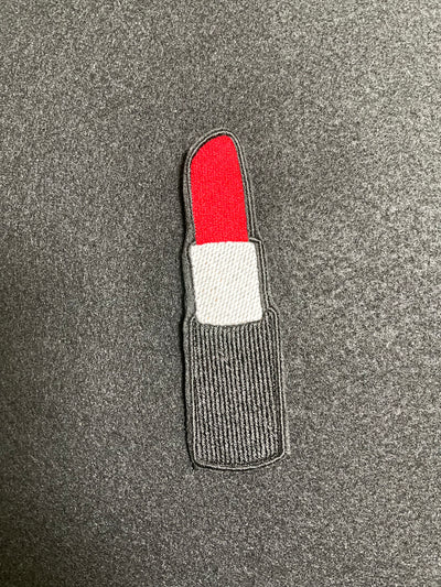 Lipstick Embroidered Iron-on Patch