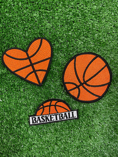 Basketball Embroidered Iron-on Patch Set