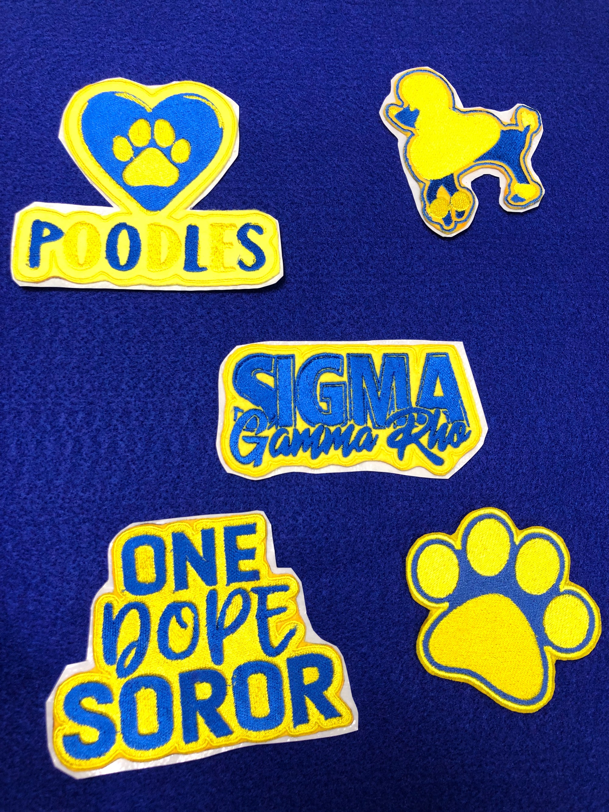 Sigma Gamma Rho Embroidered Iron-on Patch Set