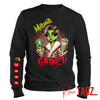 Customizable sweatshirt featuring a playful 'Mama Grinch' design. The sweatshirt can be personalized with the names of kids, making it a unique and festive piece. Perfect for moms looking to celebrate the holiday season with a touch of fun and personalization.