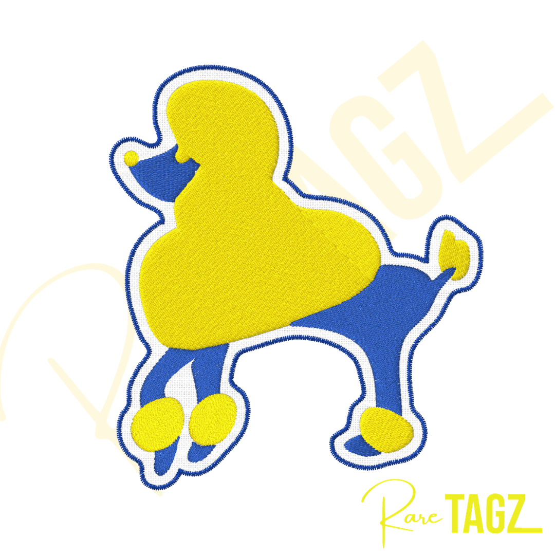 Poodle Embroidered Iron-on Patch