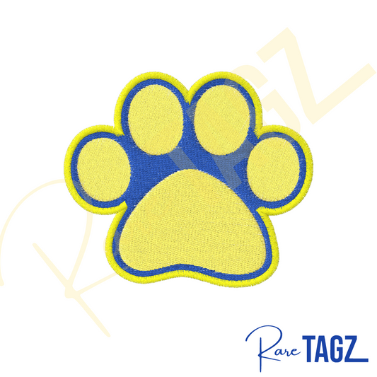 Poodle Paw Print Embroidered Iron-on Patch