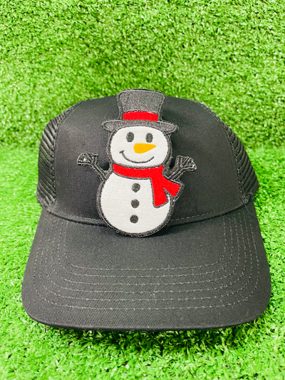 Charming and festive iron-on patch featuring a cheerful snowman design covered in shimmering glitter. Perfect for adding sparkle to jackets, backpacks, hats, and other clothing items, bringing a touch of holiday cheer to your wardrobe.