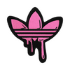 Adidas iron-on patch featuring the iconic three stripes logo.