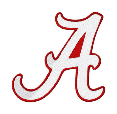 Alabama A Embroidered Iron-on Patch