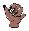 Black Nails Embroidered Iron-on Patch