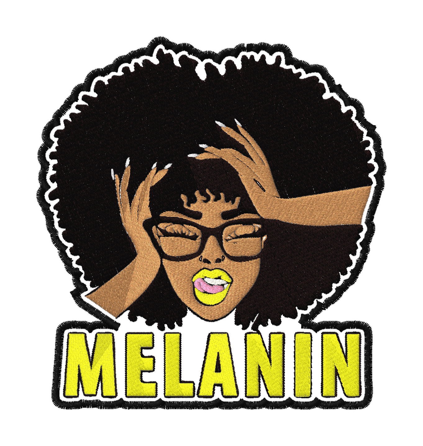 Melanin Embroidered Iron-on Patch