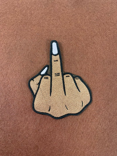 Middle Finger Embroidered Iron-on Patch