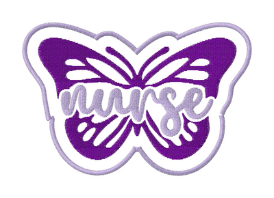 Nurse Butterfly Embroidered Iron-on Patch