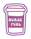 Nurse Fuel Drink Embroidered Iron-on Patch