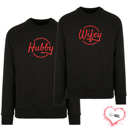 Hubby & Wifey Couple Sweatshirts