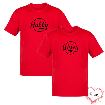 "Hubby" & "Wifey" Couples Tees